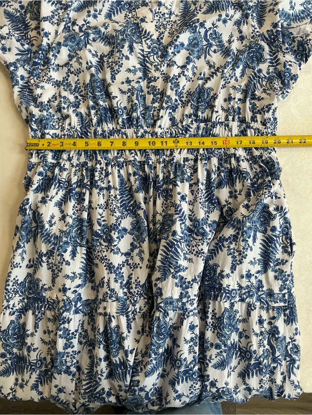 Anthropologie Maeve Smocked Floral Toile Tiered Dress 2X - Picture 8 of 16